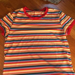 Shein striped ringer tee